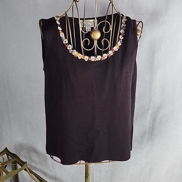 St. John Vintage Chocolate Brown by Sweater Jacket Coat Blazer Old Money - Picture 10 of 16